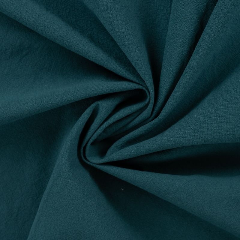 Tissu Coton Lavé Uni Turquoise