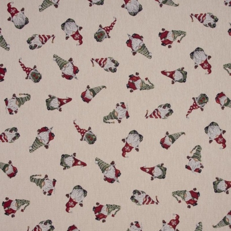 Tissu Jacquard Tomte Holiday Joy 