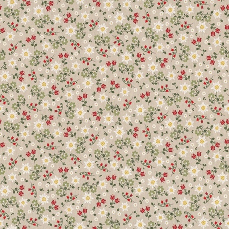 Tissu Edelweiss Field Fond Coloris Lin 