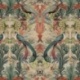Tissu Leafy Paradise Bird Fond Coloris Lin Digital