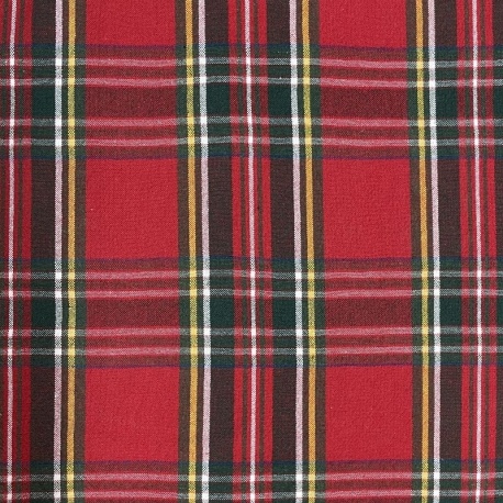 Tissu Ecossais Tartan Rouge Vert 