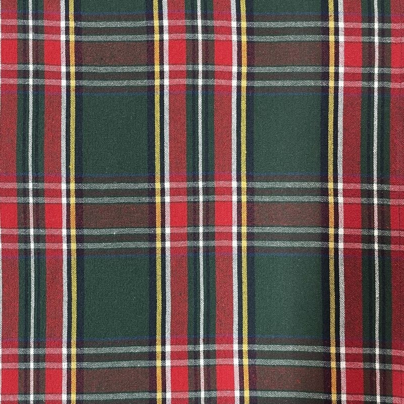 Tissu Ecossais Tartan Vert Rouge