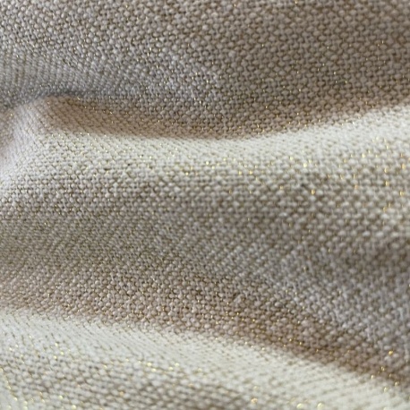 Tissu Gaston Lurex Uni Ecru