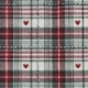 Tissu Jacquard Villars Ecru Rouge