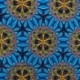 Tissu Coton Esprit Wax Bamori Glitter Bleu Rouge 