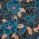 Tissu Coton Esprit Wax Lotus Glitter Bleu 