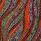 Tissu Coton Esprit Wax Nubia Glitter Orange Or 