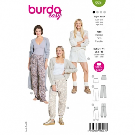 Patron Burda Easy 5591 Pantalon 34-44