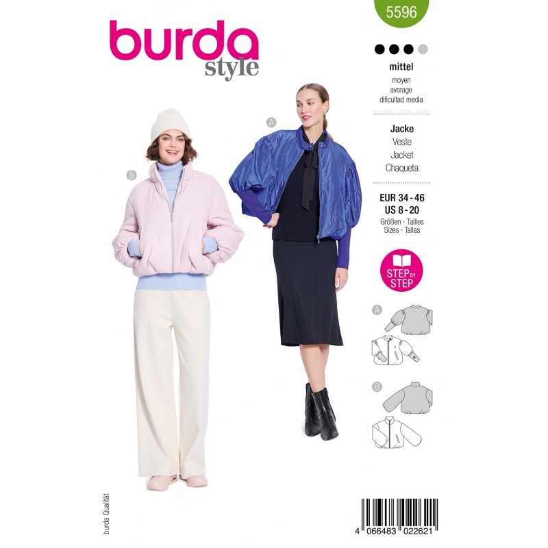 Patron Burda Style 5596 Vestes 34-46