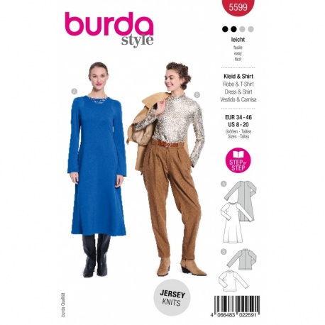 Patron Burda Style 5599 Robe Et Tshirt 34-46