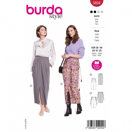 Patron Burda Style 5604 Jupe 36-46