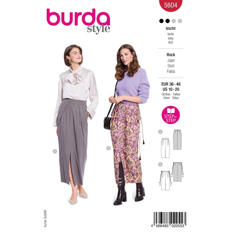 Patron Burda Style 5604 Jupe 36-46