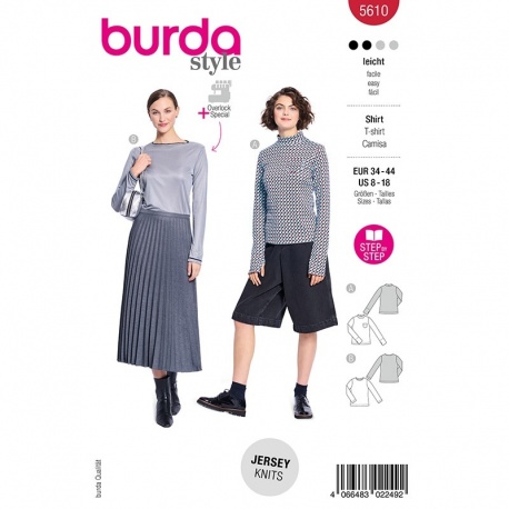 Patron Burda Style 5610 Tshirt 34-44