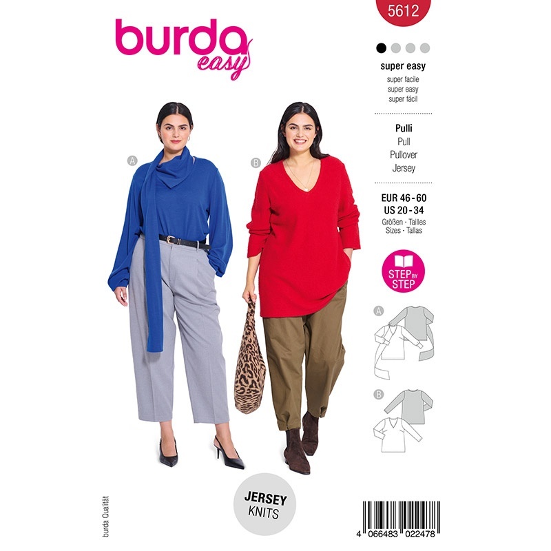 Patron Burda Easy 5612 Pull 46-60