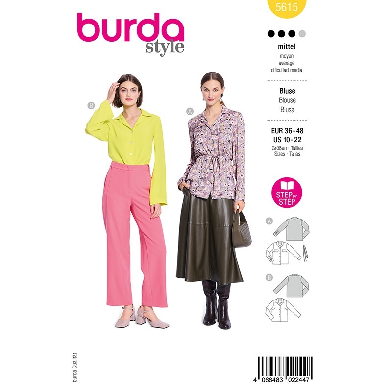 Patron Burda Style 5615 Chemisier 36-48