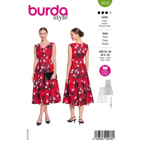 Patron Burda Style 5618 Robe 34-46 