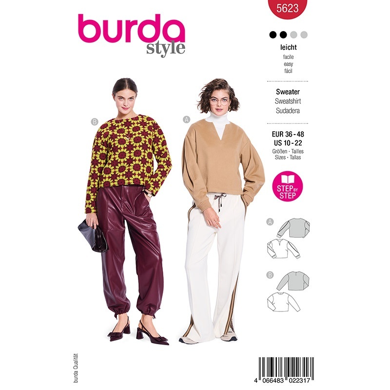 Patron Burda Style 5623 Sweat 36-48 