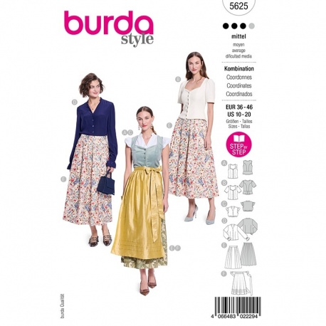 Patron Burda Style 5625 Chemisier 36-46