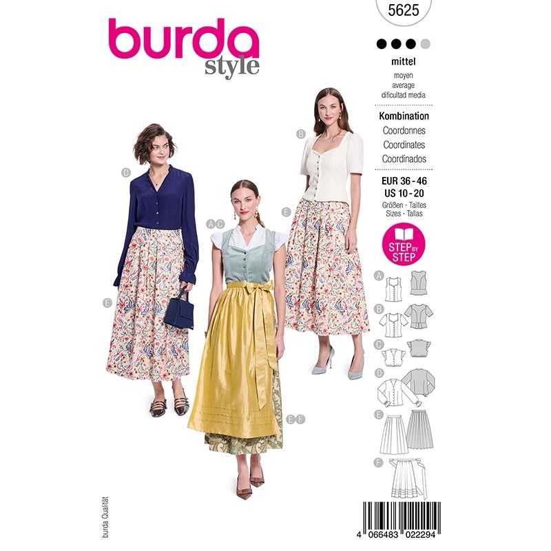 Patron Burda Style 5625 Chemisier 36-46