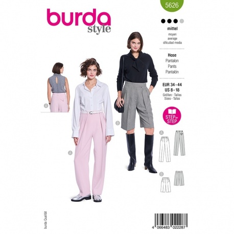 Patron Burda Style 5626 Pantalon 34-44