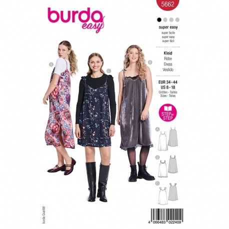 Patron Burda Easy 5662 Robes 34-44