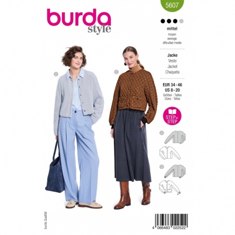 Patron Burda Style 5607 Veste 34-46 
