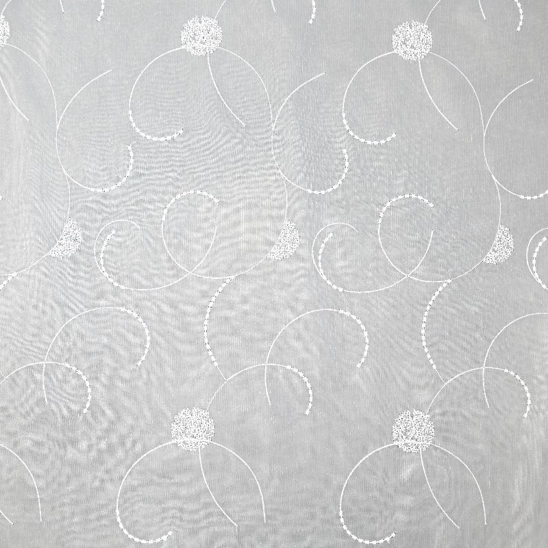 Tissu Voile Brodé Hortense Blanc