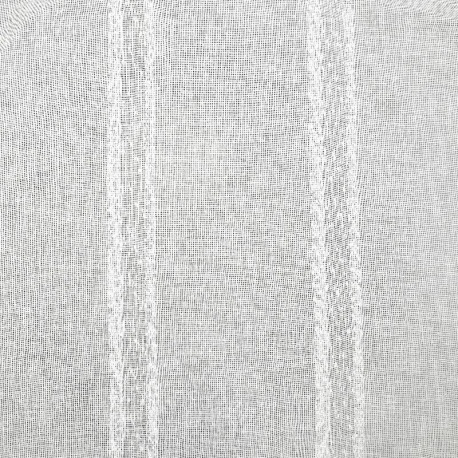 Tissu Etamine Rayée Marty Blanc