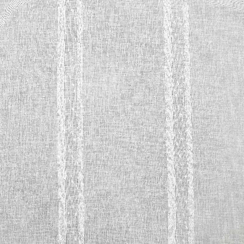 Tissu Etamine Rayée Marty Blanc