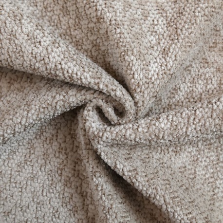 Tissu Isolia Bouclette Obscurcissant Thermique Taupe 