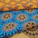 Tissu Coton Esprit Wax Bamori Glitter Bleu Rouge 