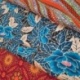 Tissu Coton Esprit Wax Nubia Glitter Orange Or 