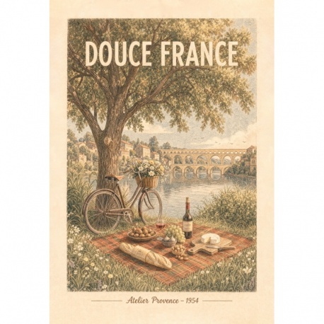 Torchon Imprimé Douce France 
