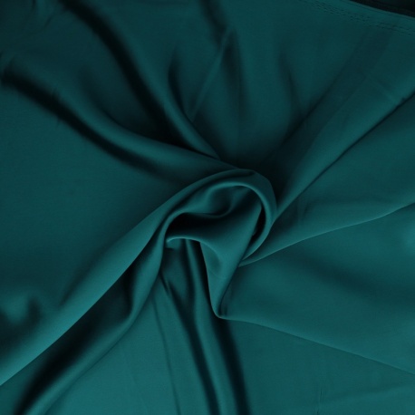 Tissu Satin Duchesse Bleu Canard 