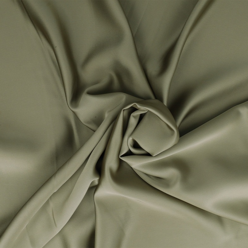Tissu Satin Duchesse Vert Olive