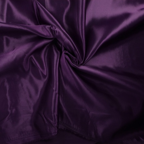 Tissu Satin Vegas Prune 