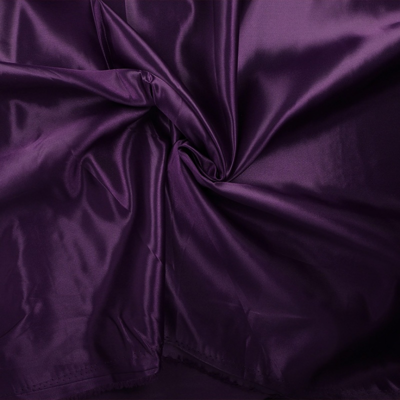 Tissu Satin Vegas Prune 