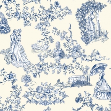 Tissu Toile Loneta Bleu 
