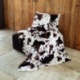Plaid Fausse Fourrure Marron Cow