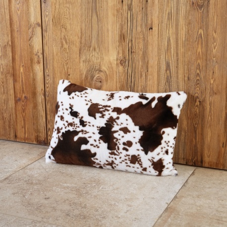 Coussin Fausse Fourrure Marron Cow