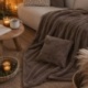 Collection Plaid Housse de coussin Cocon Marron
