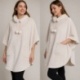 Veste Poncho Cocon Ivoire