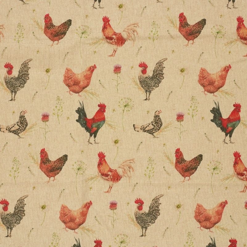 Tissu Imprimé Poule Linenlook 