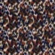 Tissu Satin Touché Velours Imprimé Bleu