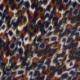 Tissu Satin Touché Velours Imprimé Bleu