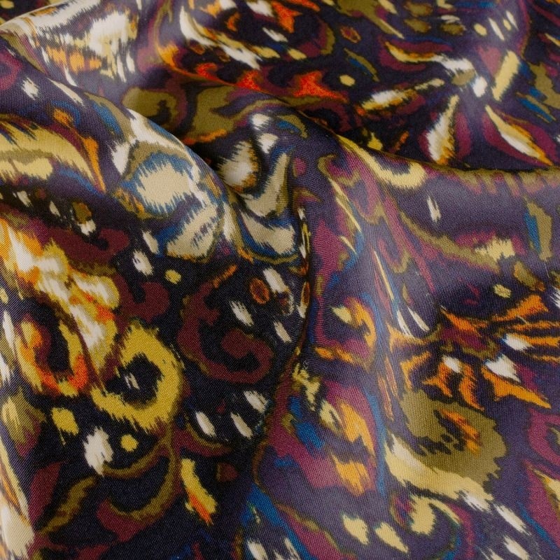 Tissu Satin Imprimé Multico