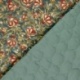 Tissu Velours Matelassé Imprimé Vert