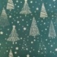 Tissu Cretonne Imrimée Foil Sapin Fd Vert 