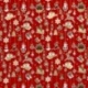 Tissu Cretonne Imprimée Foil Noël Fond Rouge 