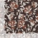 Tissu Voile de Coton Imprimé Grande Fleur Marron